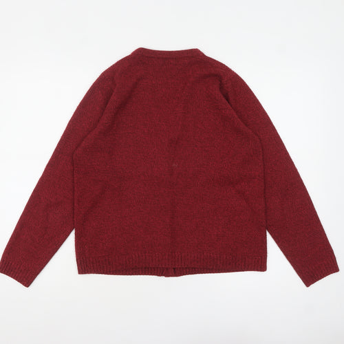 Honor Millburn Women's Red Acrylic Button Cardigan Size S 10-12