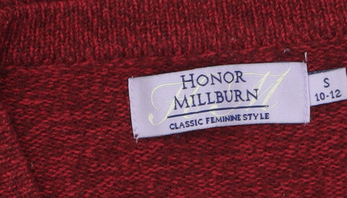 Honor Millburn Women's Red Acrylic Button Cardigan Size S 10-12