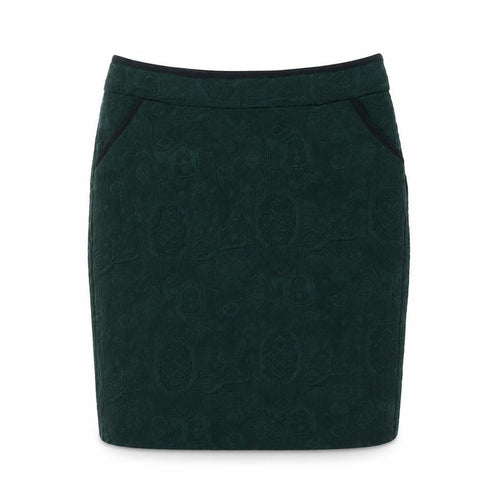 White Stuff Women’s Green Size 8 Jacquard Pencil Skirt