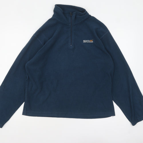 Regatta Men's Blue Fleece 1/2 Zip Pullover Sweatshirt M