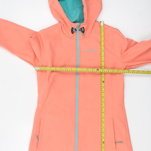 O'Neill Women's Orange Softshell Hooded Jacket Size 12 Regular Fit