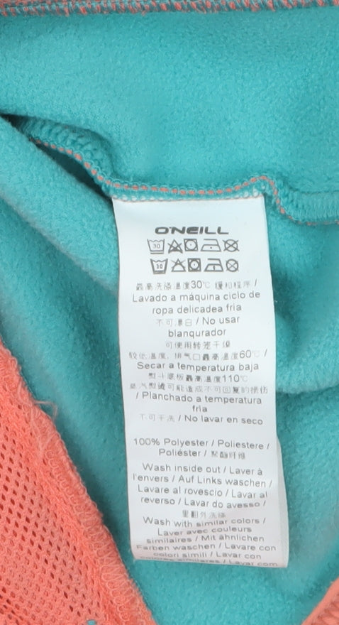 O'Neill Women's Orange Softshell Hooded Jacket Size 12 Regular Fit