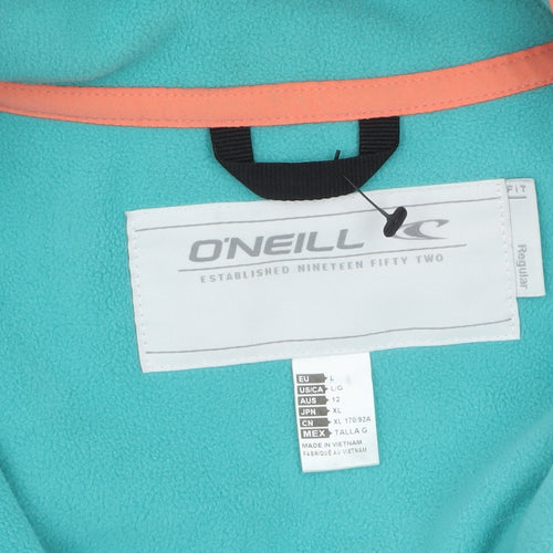 O'Neill Women's Orange Softshell Hooded Jacket Size 12 Regular Fit