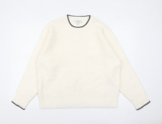 Marks and Spencer Womens Ivory L Crew Neck Knit Jumper