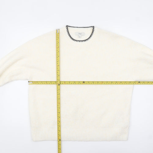 Marks and Spencer Womens Ivory L Crew Neck Knit Jumper