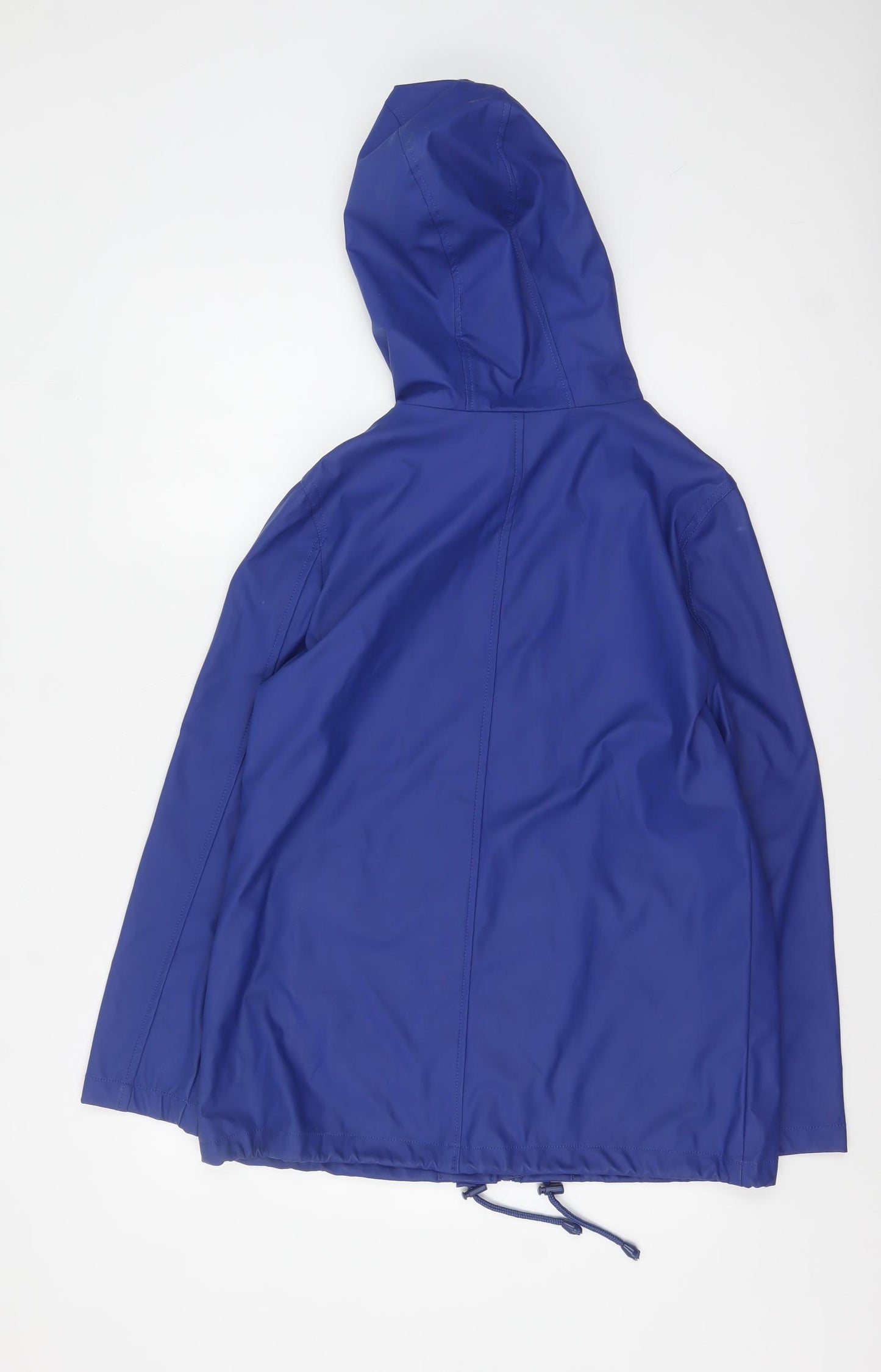 New Look Women Blue Waterproof Hooded Rain Coat Jacket Size 10