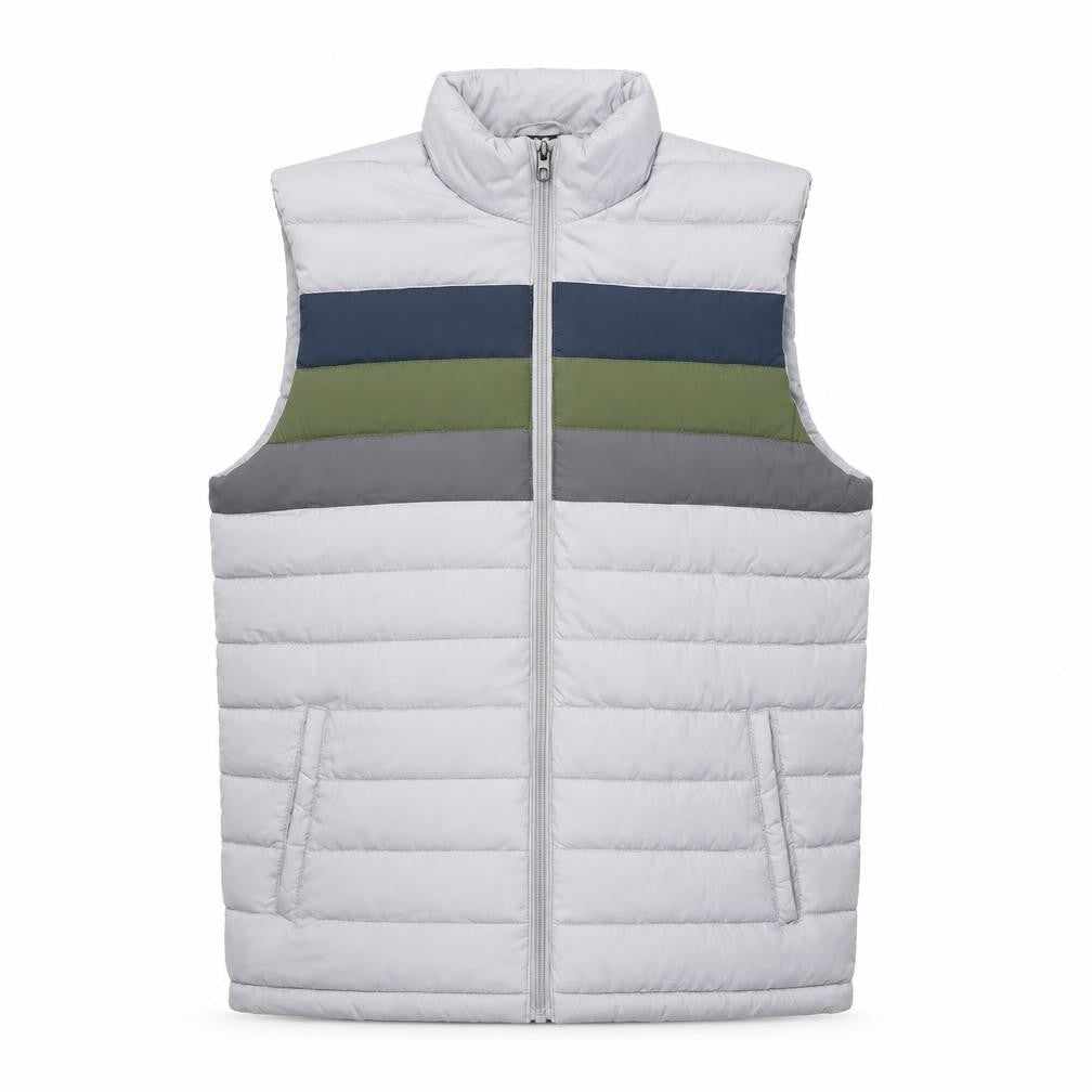 New Balance Womens Grey L Padded Lightweight Puffer Waistcoat