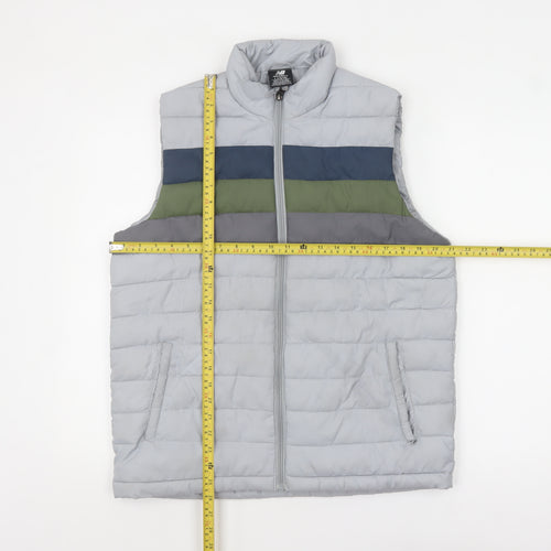 New Balance Womens Grey L Padded Lightweight Puffer Waistcoat