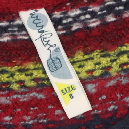 Weird Fish Women's Navy Fair Isle Knit Jumper Size 8 Acrylic Blend