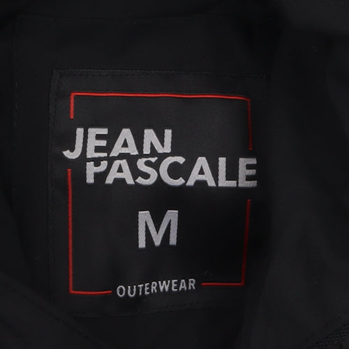 Jean Pascale Womens Black M Hooded Parka Coat Water Resistant