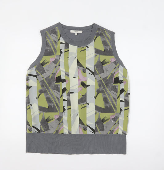 Next Womens Multicoloured Geometric Sleeveless Tank Top Size 18