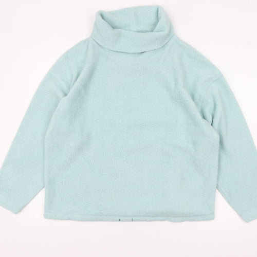Marks and Spencer Women Blue Fleece Pullover Sweatshirt L