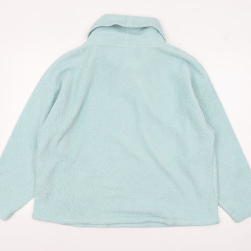 Marks and Spencer Women Blue Fleece Pullover Sweatshirt L