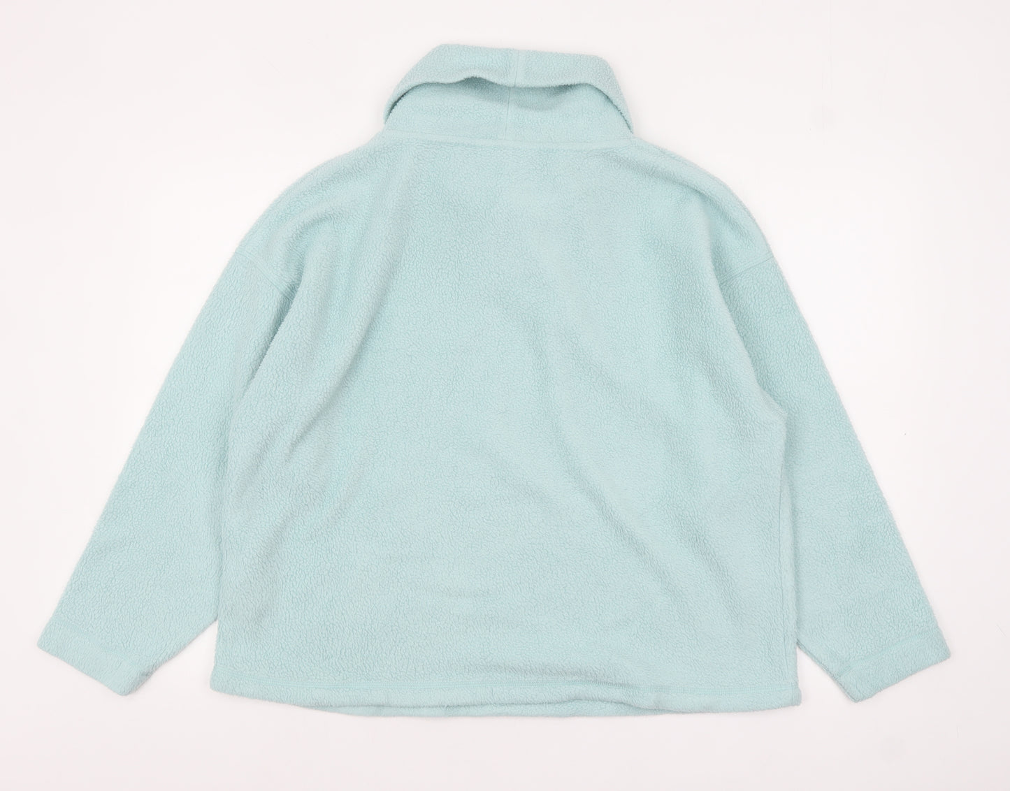 Marks and Spencer Women Blue Fleece Pullover Sweatshirt L