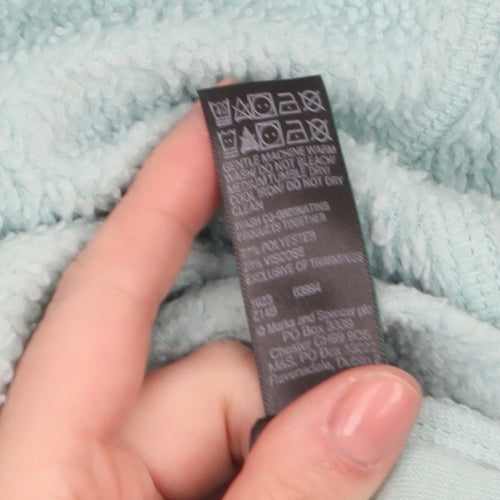 Marks and Spencer Women Blue Fleece Pullover Sweatshirt L