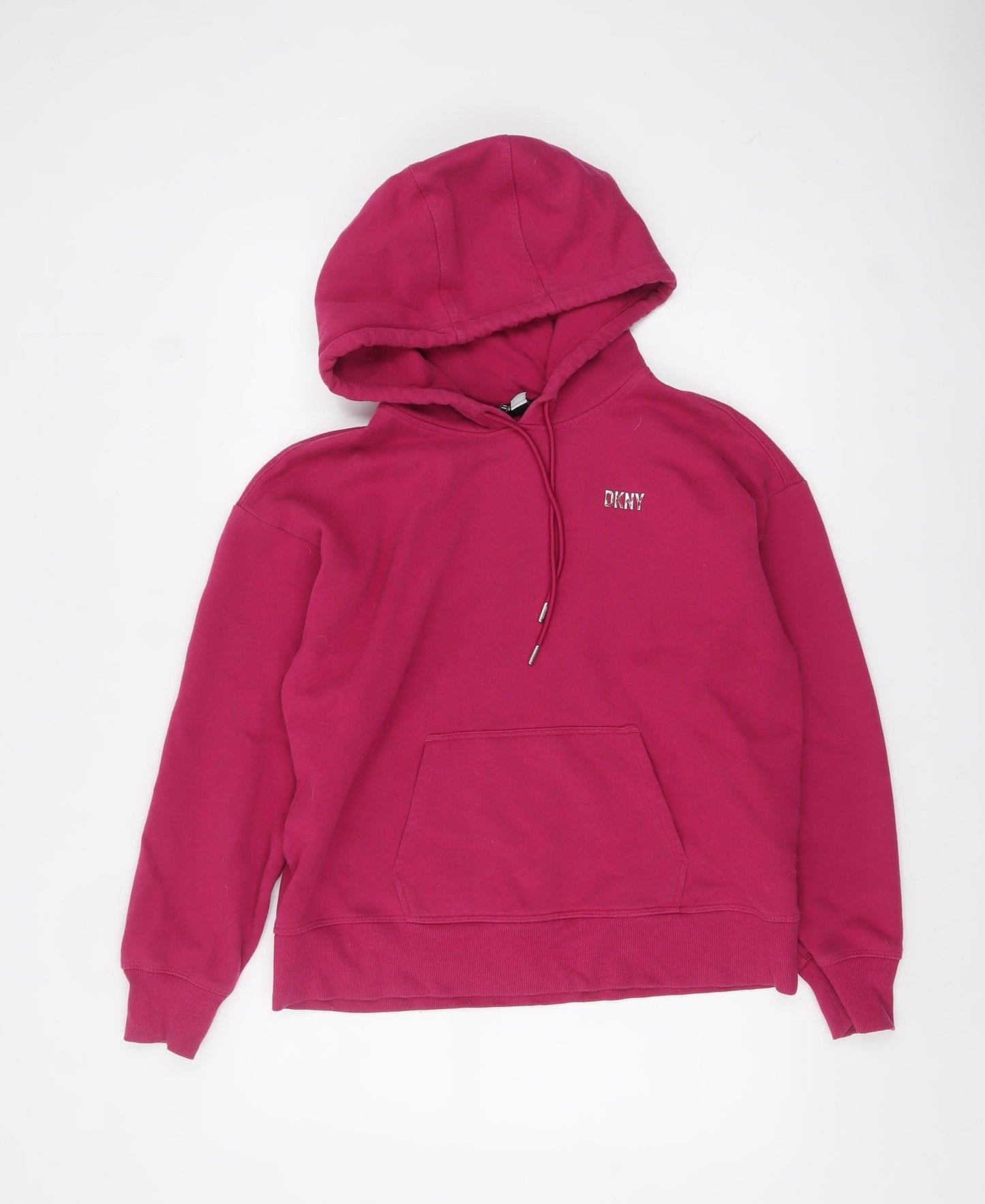 DKNY Sport Women's Pink Pullover Hoodie Medium Cotton Blend