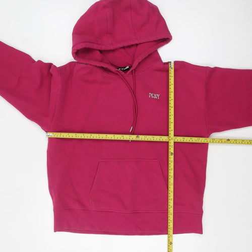 DKNY Sport Women's Pink Pullover Hoodie Medium Cotton Blend