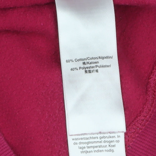 DKNY Sport Women's Pink Pullover Hoodie Medium Cotton Blend
