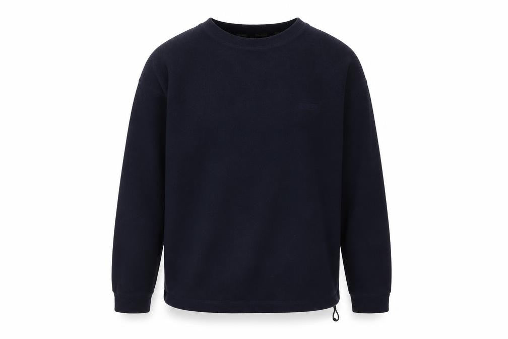 Front view of Peter Storm Men’s Blue Fleece Pullover Sweatshirt, size S