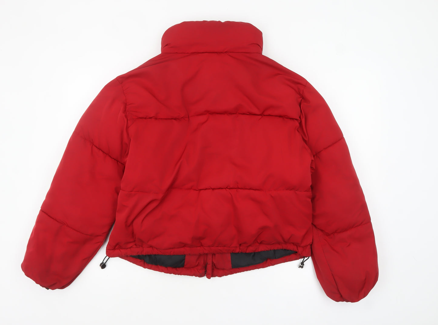 Tally Weijl Women's Red Cropped Puffer Jacket Size 10