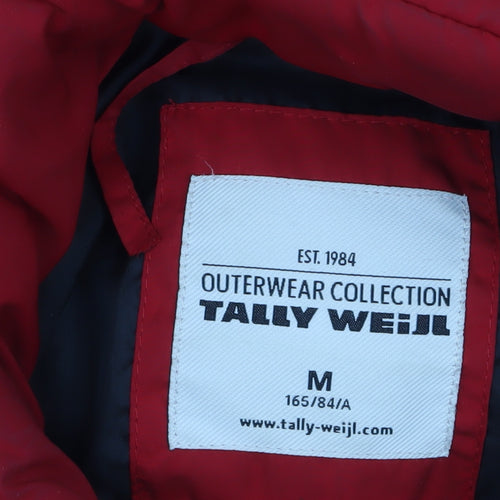 Tally Weijl Women's Red Cropped Puffer Jacket Size 10