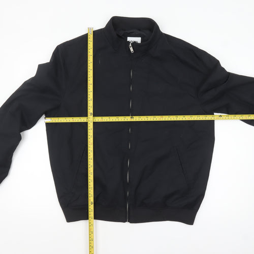 Zara Men’s Black XL Bomber Jacket Polyester Zip Casual