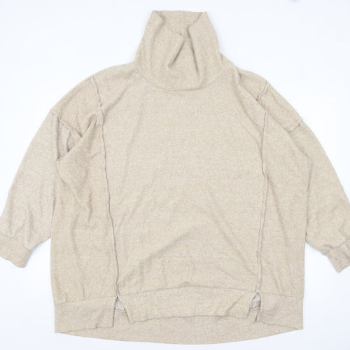Yours Women’s Beige Roll Neck Plus Size 26-28 Pullover Jumper