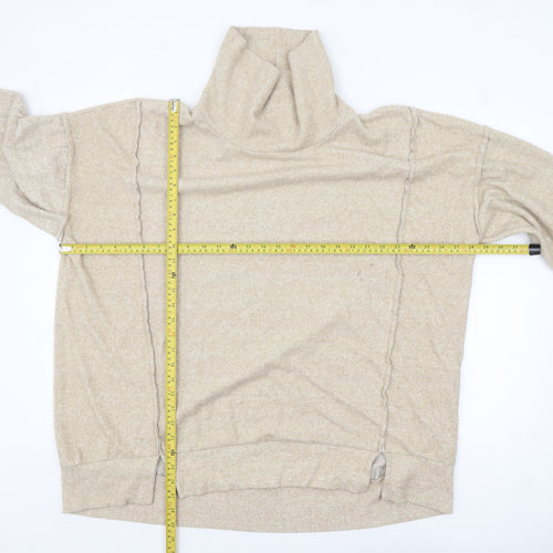Yours Women’s Beige Roll Neck Plus Size 26-28 Pullover Jumper