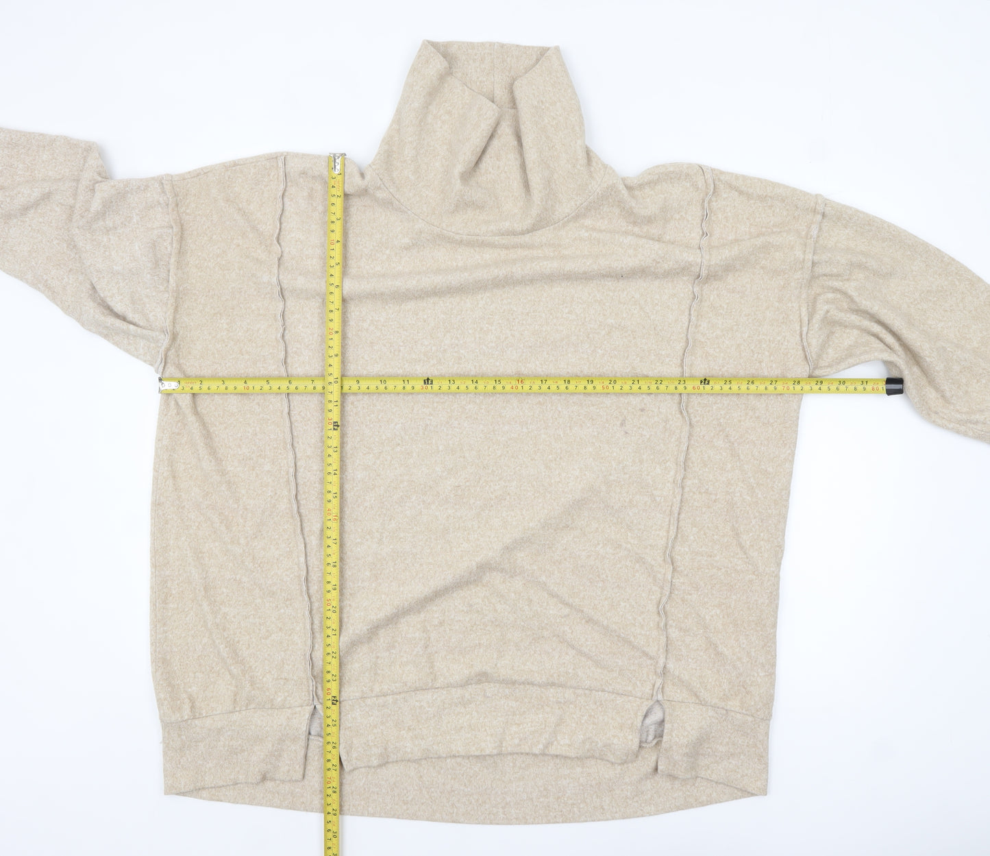 Yours Women’s Beige Roll Neck Plus Size 26-28 Pullover Jumper