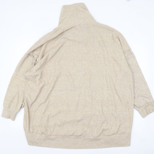 Yours Women’s Beige Roll Neck Plus Size 26-28 Pullover Jumper