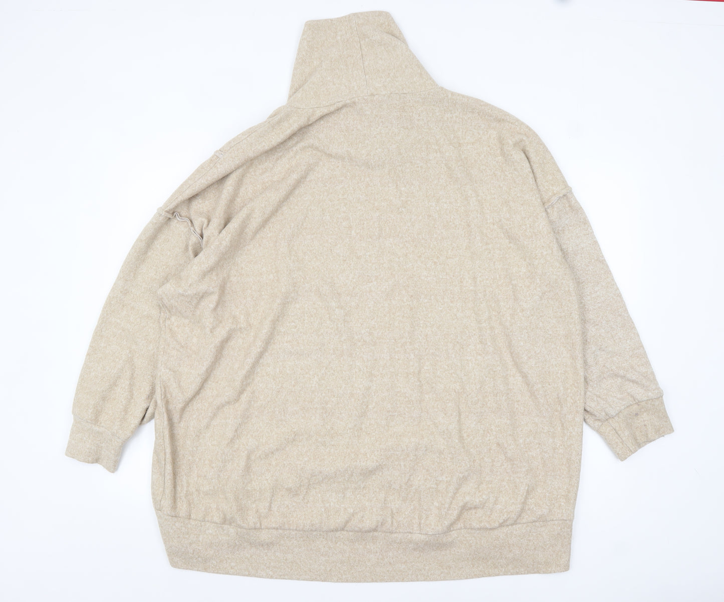 Yours Women’s Beige Roll Neck Plus Size 26-28 Pullover Jumper