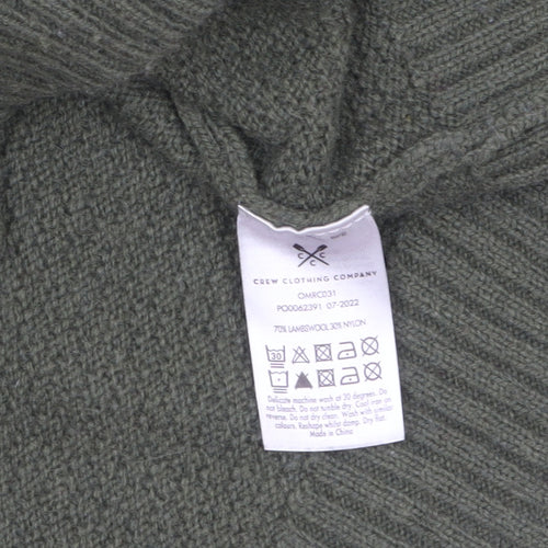 Crew Clothing Company Men’s Green Lambswool Half Zip Jumper Size M