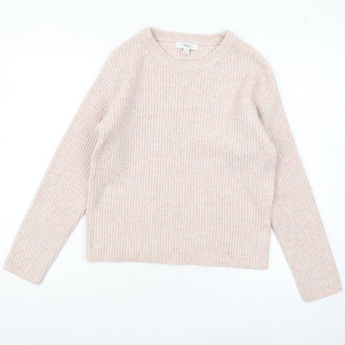 Marks and Spencer Women's Beige Chunky-Knit Pullover Jumper XS