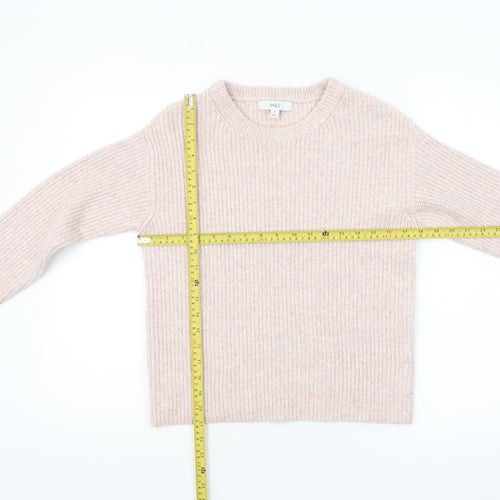 Marks and Spencer Women's Beige Chunky-Knit Pullover Jumper XS