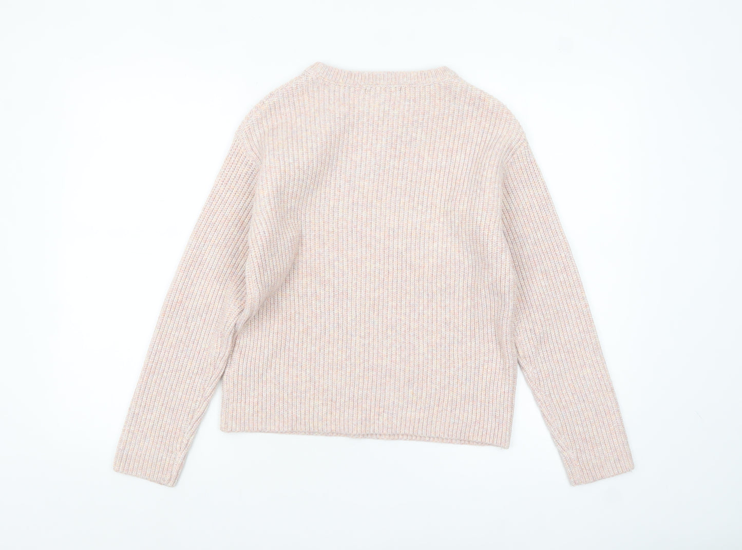Marks and Spencer Women's Beige Chunky-Knit Pullover Jumper XS