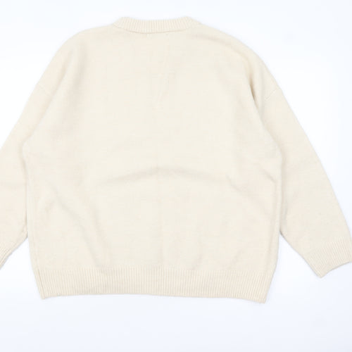 Tu Women’s Ivory Bow Sequin Knit Jumper Size 18 Pullover
