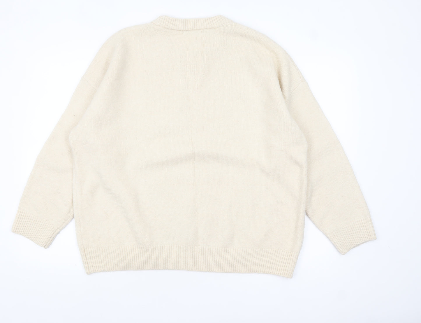 Tu Women’s Ivory Bow Sequin Knit Jumper Size 18 Pullover