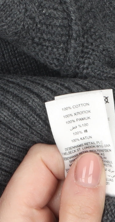 Rocha John Rocha Men's Grey Cotton Henley Jumper XL