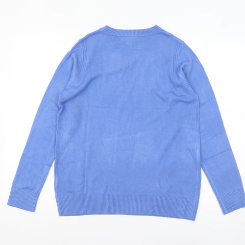 Marks and Spencer Women’s Blue Acrylic Crew Neck Jumper Size 12