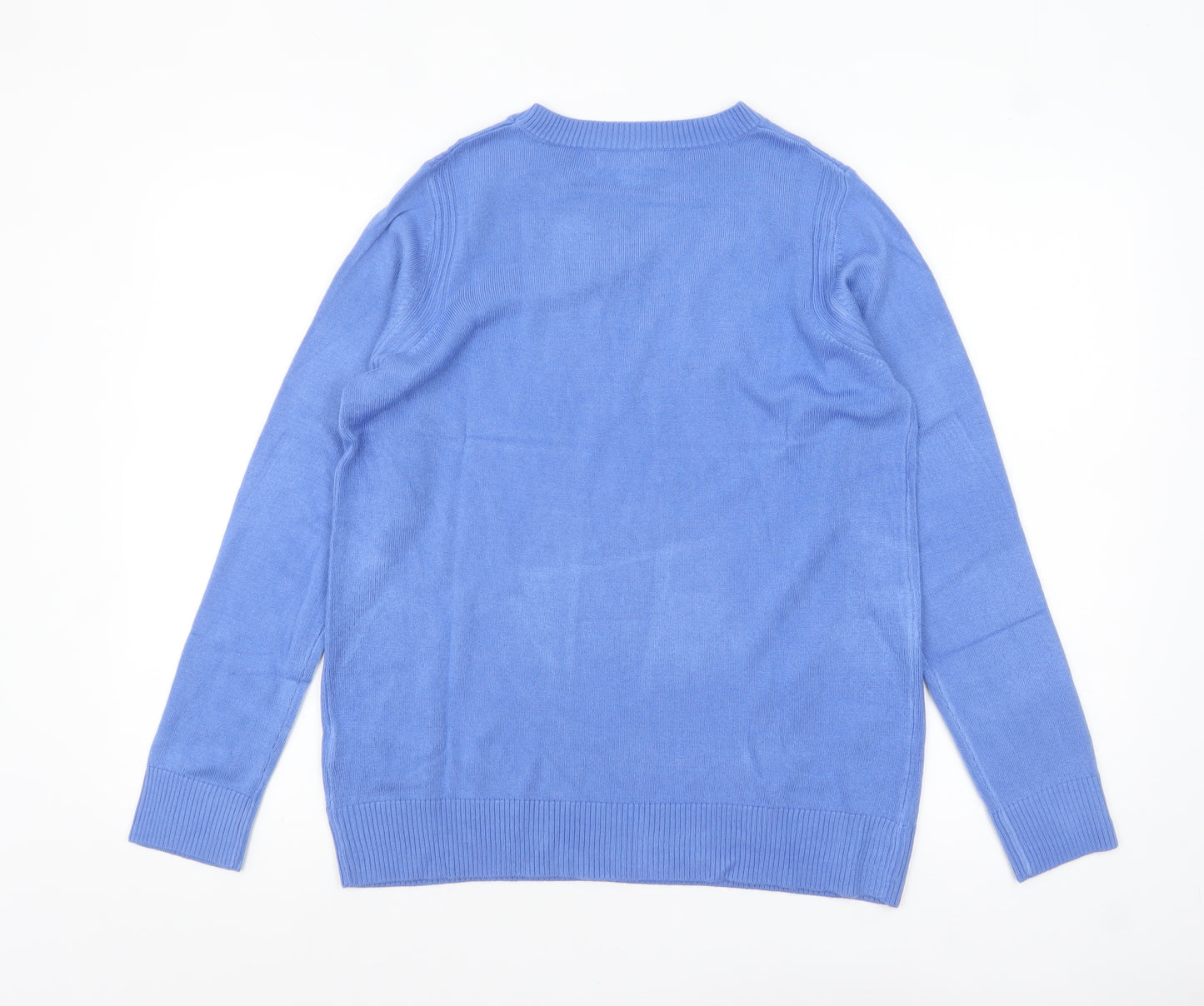 Marks and Spencer Women’s Blue Acrylic Crew Neck Jumper Size 12