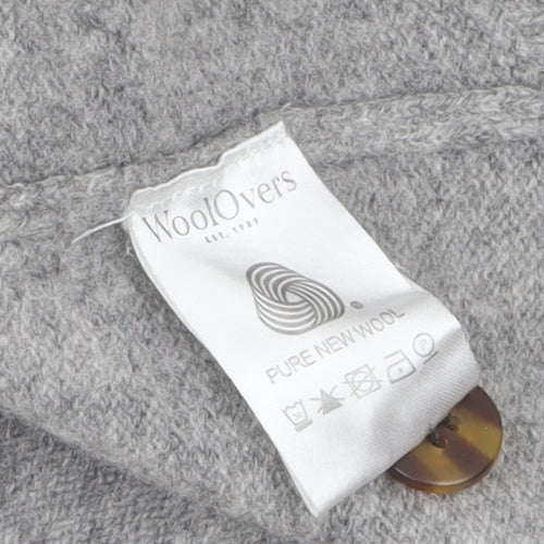 WoolOvers Men's Grey Wool Button Vest Jumper XL Classic Knit