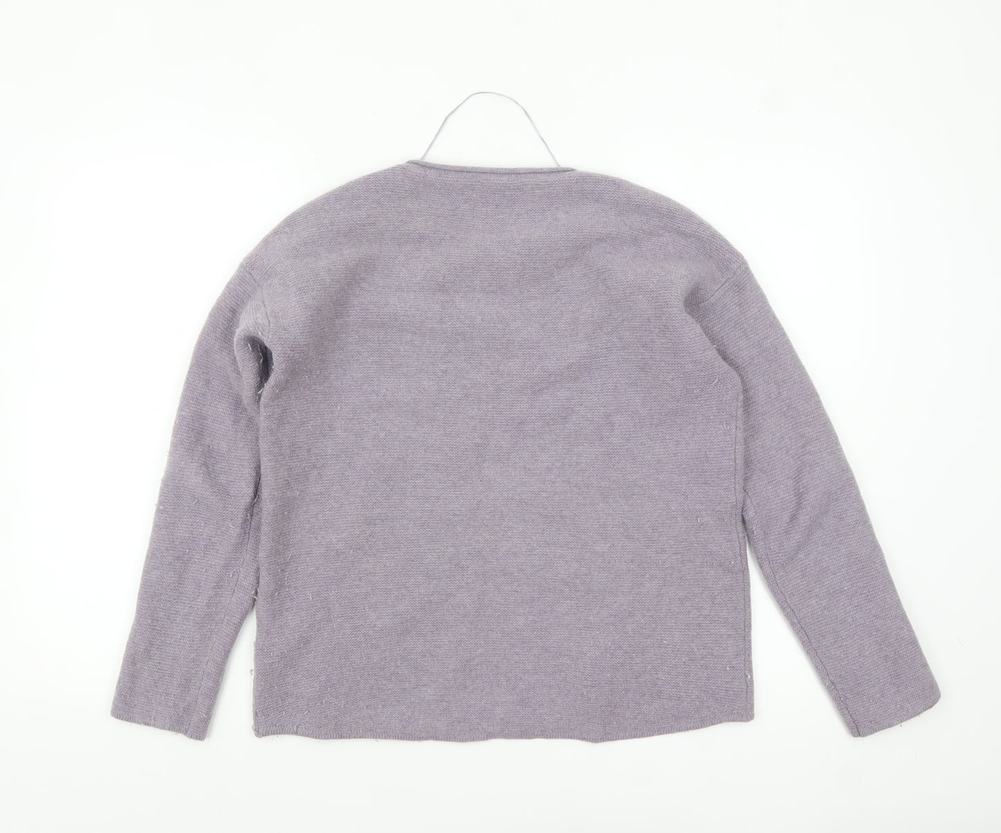 Seasalt Cornwall Womens Purple Merino Wool Jumper Size 10