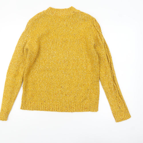 Bonmarché Women's Yellow Cable Knit Pullover Jumper Size 12