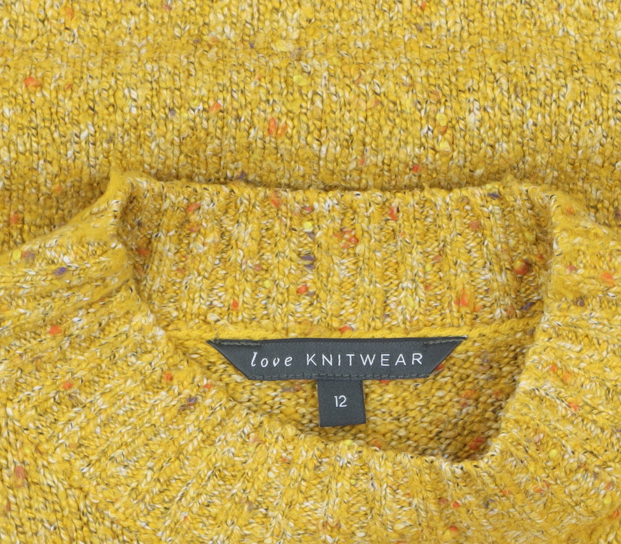 Bonmarché Women's Yellow Cable Knit Pullover Jumper Size 12