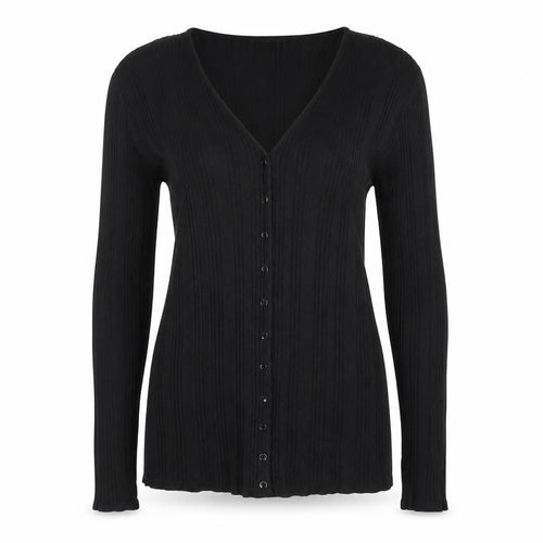 Planet Women's Black Viscose Knit Cardigan Size M Long Sleeve