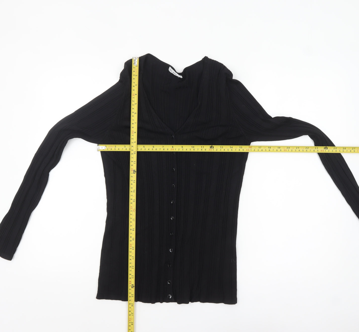 Planet Women's Black Viscose Knit Cardigan Size M Long Sleeve