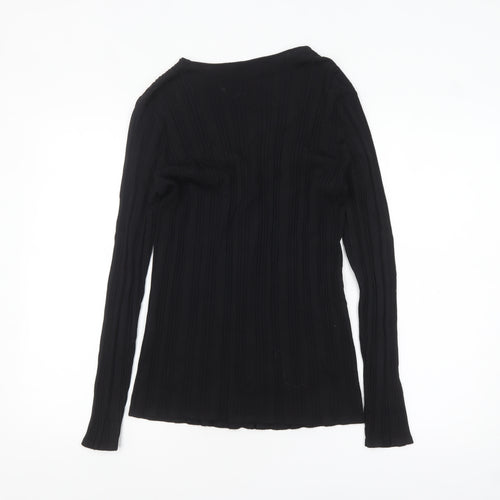 Planet Women's Black Viscose Knit Cardigan Size M Long Sleeve