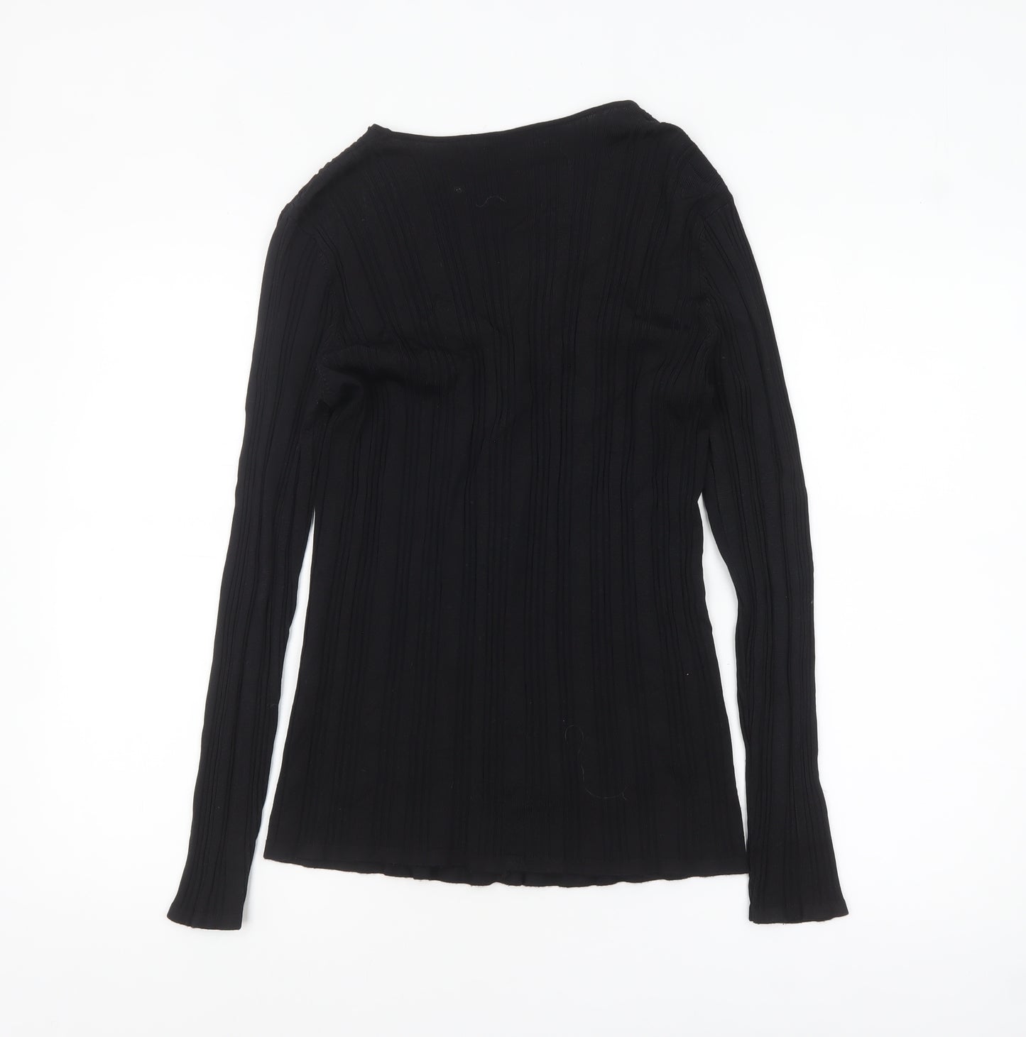 Planet Women's Black Viscose Knit Cardigan Size M Long Sleeve