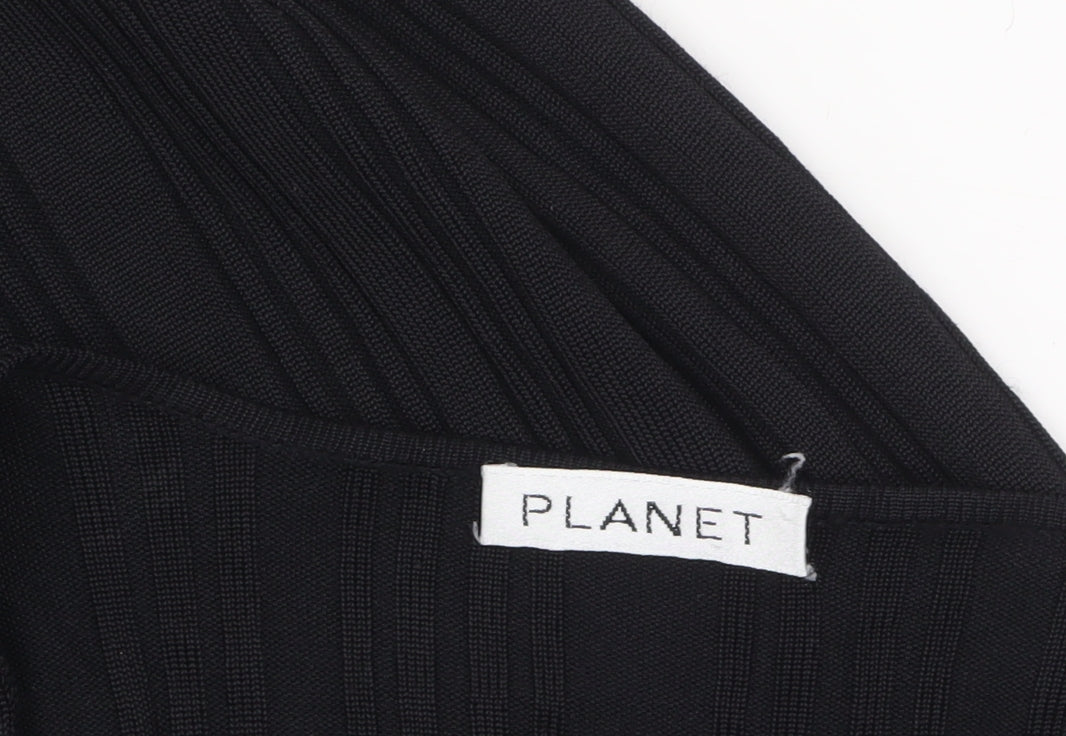 Planet Women's Black Viscose Knit Cardigan Size M Long Sleeve