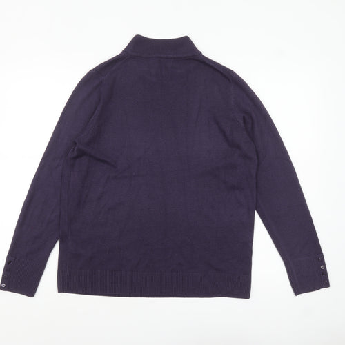 Marks and Spencer Women’s Purple Roll Neck Jumper Size 16